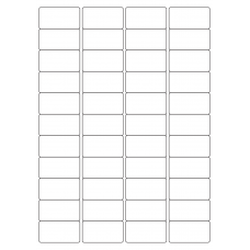 40049 - Label Size 48.5mm x 25.4mm - 44 label(s) per sheet 40049 - Label Size 48.5mm x 25.4mm - 44 label(s) per sheet