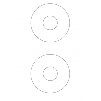 40117 - Label Size 114.5mm dia - 2 label(s) per sheet 40117 - Label Size 114.5mm dia - 2 label(s) per sheet