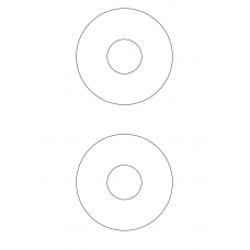 40117 - Label Size 114.5mm dia - 2 label(s) per sheet 