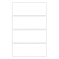 40270 - Label Size 172mm x 65mm - 4 label(s) per sheet 40270 - Label Size 172mm x 65mm - 4 label(s) per sheet