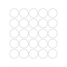 40280 - Label Size 40mm dia - 25 label(s) per sheet 