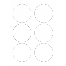 40324 - Label Size 83mm dia - 6 label(s) per sheet 