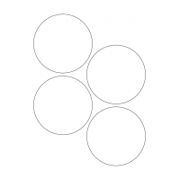 40358 - Label Size 97mm dia - 4 label(s) per sheet 40358 - Label Size 97mm dia - 4 label(s) per sheet