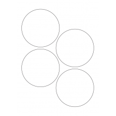 40358 - Label Size 97mm dia - 4 label(s) per sheet 