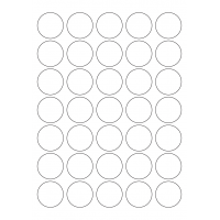 40468 - Label Size 35mm dia - 35 label(s) per sheet 40468 - Label Size 35mm dia - 35 label(s) per sheet
