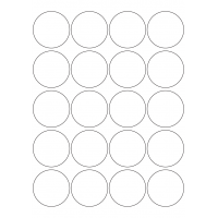 40469 - Label Size 50mm dia - 20 label(s) per sheet 40469 - Label Size 50mm dia - 20 label(s) per sheet