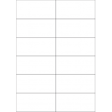 40522 - Label Size 105mm x 49.2mm - 12 label(s) per sheet 40522 - Label Size 105mm x 49.2mm - 12 label(s) per sheet