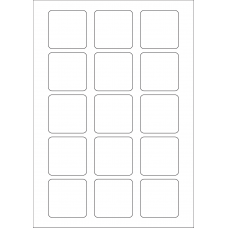 40544 - Label Size 50mm x 50mm - 15 label(s) per sheet 40544 - Label Size 50mm x 50mm - 15 label(s) per sheet
