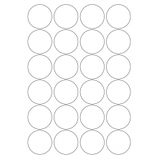 40553 - Label Size 45mm dia - 24 label(s) per sheet 40553 - Label Size 45mm dia - 24 label(s) per sheet