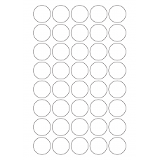 40556 - Label Size 32mm dia - 40 label(s) per sheet 40556 - Label Size 32mm dia - 40 label(s) per sheet