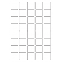 40562 - Label Size 33mm x 33mm - 40 label(s) per sheet 40562 - Label Size 33mm x 33mm - 40 label(s) per sheet