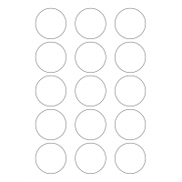 40564 - Label Size 50mm dia - 15 label(s) per sheet 40564 - Label Size 50mm dia - 15 label(s) per sheet