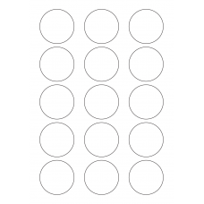 40564 - Label Size 50mm dia - 15 label(s) per sheet 40564 - Label Size 50mm dia - 15 label(s) per sheet