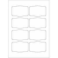 40587 - Label Size 85mm x 55mm - 8 label(s) per sheet 40587 - Label Size 85mm x 55mm - 8 label(s) per sheet