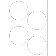 40592 - Label Size 100mm dia - 4 label(s) per sheet 40592 - Label Size 100mm dia - 4 label(s) per sheet