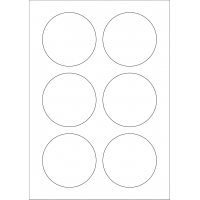 40593 - Label Size 80mm dia - 6 label(s) per sheet 40593 - Label Size 80mm dia - 6 label(s) per sheet
