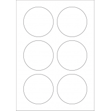 40593 - Label Size 80mm dia - 6 label(s) per sheet 