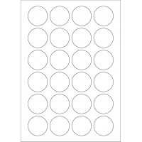 40595 - Label Size 41mm dia - 24 label(s) per sheet 40595 - Label Size 41mm dia - 24 label(s) per sheet