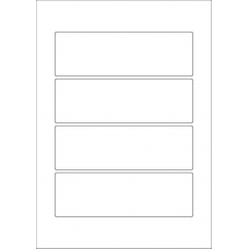 40598 - Label Size 165mm x 53mm - 4 label(s) per sheet 40598 - Label Size 165mm x 53mm - 4 label(s) per sheet