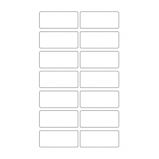 40636 - Label Size 72mm x 31mm - 14 label(s) per sheet 40636 - Label Size 72mm x 31mm - 14 label(s) per sheet