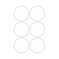 40663 - Label Size 75mm dia - 6 label(s) per sheet 40663 - Label Size 75mm dia - 6 label(s) per sheet