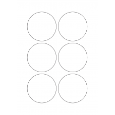 40663 - Label Size 75mm dia - 6 label(s) per sheet 