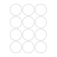 40664 - Label Size 60mm dia - 12 label(s) per sheet 40664 - Label Size 60mm dia - 12 label(s) per sheet