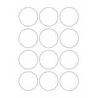 40665 - Label Size 57mm dia - 12 label(s) per sheet 40665 - Label Size 57mm dia - 12 label(s) per sheet
