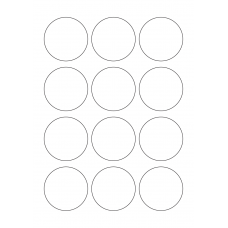 40665 - Label Size 57mm dia - 12 label(s) per sheet 