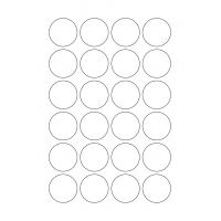 40668 - Label Size 38mm dia - 24 label(s) per sheet 40668 - Label Size 38mm dia - 24 label(s) per sheet