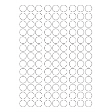 40670 - Label Size 18mm dia - 117 label(s) per sheet 