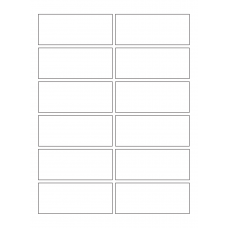 40672 - Label Size 97mm x 40mm - 12 label(s) per sheet 40672 - Label Size 97mm x 40mm - 12 label(s) per sheet