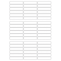 40747 - Label Size 66mm x 13mm - 54 label(s) per sheet 40747 - Label Size 66mm x 13mm - 54 label(s) per sheet