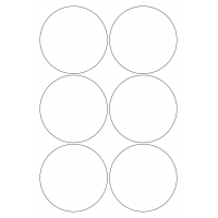 40756 - Label Size 92mm dia - 6 label(s) per sheet 40756 - Label Size 92mm dia - 6 label(s) per sheet