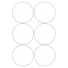 40756 - Label Size 92mm dia - 6 label(s) per sheet 