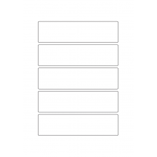 40782 - Label Size 152mm x 40mm - 5 label(s) per sheet 40782 - Label Size 152mm x 40mm - 5 label(s) per sheet