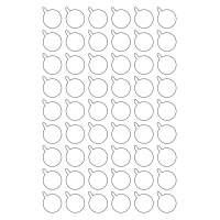 40946 - Label Size 25.531mm x 28.279mm - 54 label(s) per sheet 40946 - Label Size 25.531mm x 28.279mm - 54 label(s) per sheet