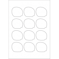 40973 - Label Size 55.937mm x 48.967mm - 12 label(s) per sheet 40973 - Label Size 55.937mm x 48.967mm - 12 label(s) per sheet