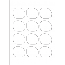 40973 - Label Size 55.937mm x 48.967mm - 12 label(s) per sheet 40973 - Label Size 55.937mm x 48.967mm - 12 label(s) per sheet